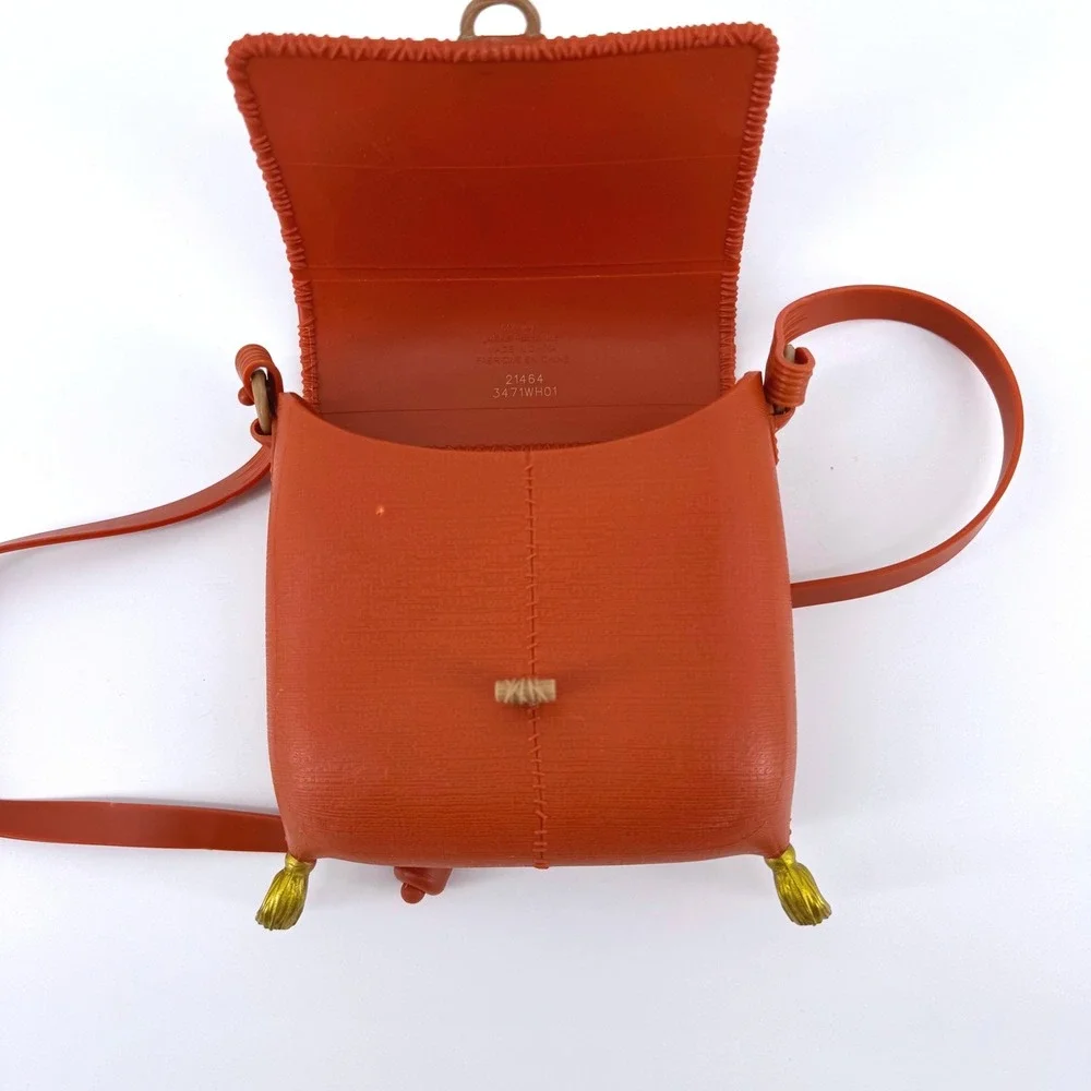Disney Raya & the Last Dragon Embossed Toy Crossbody Bag Purse Orange Red